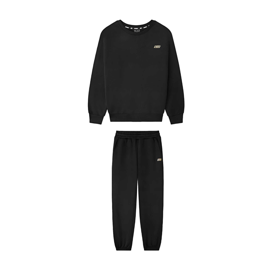 Skechers Sweatshirt Sets Men's Carbon Black/0018 Crew Neck Moderate