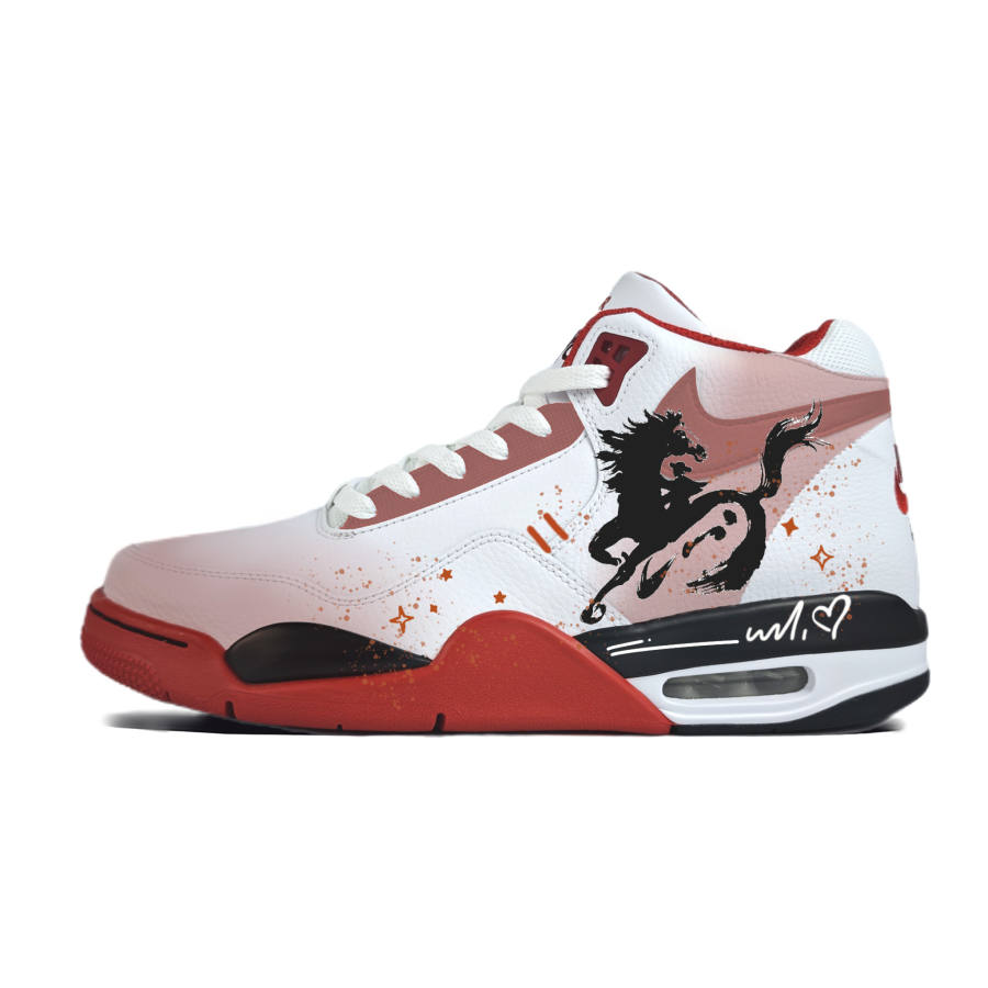 Nike Nike Flight Legacy Imperial Horse Welcomes The New, Red Abrasion Resistant Slip Resistant Basketball Shoes Unisex