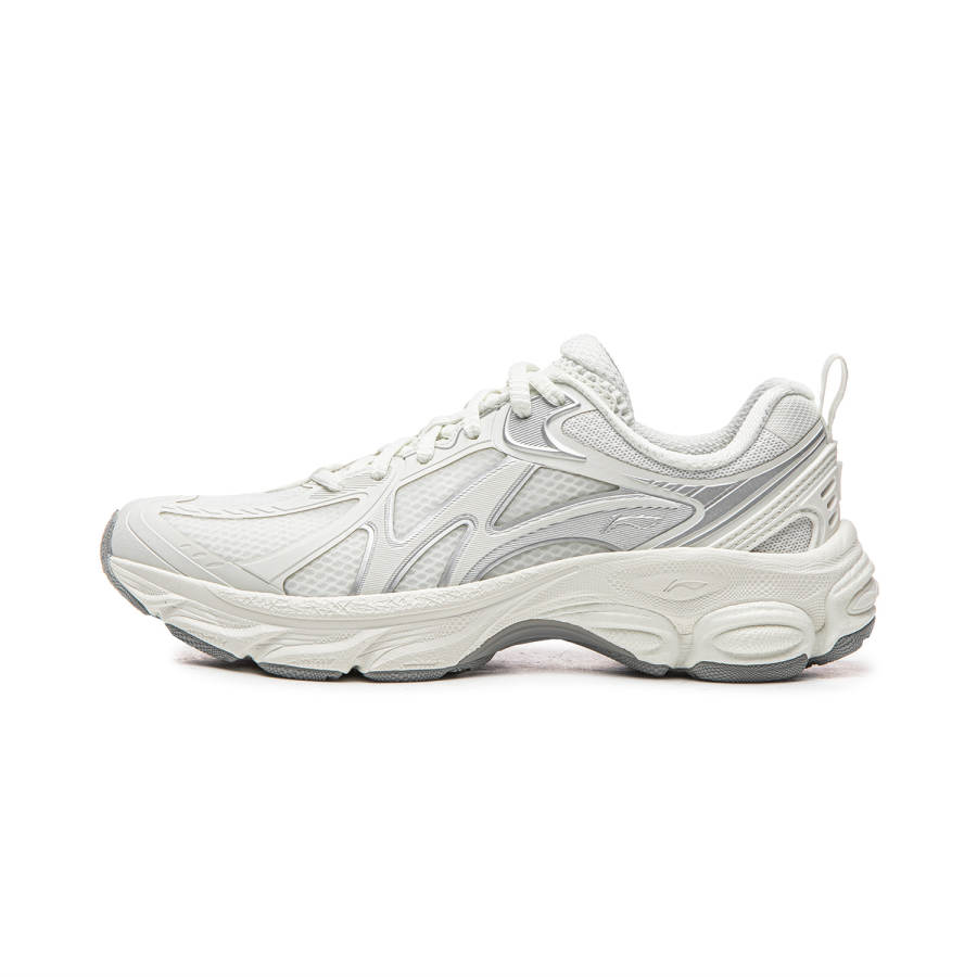 Li-Ning Li Ning Fuyao Boom V2 Cushioning Slip Resistant Abrasion Resistant Rebound Low top Running Shoes Women's Chalk Gray
