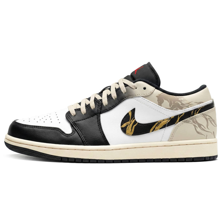 Jordan Jordan Air Jordan 1 Low CNY Horse Year, Triple Lab Grown, Pure Gold Trimmed Abrasion Resistant Abrasion Resistant