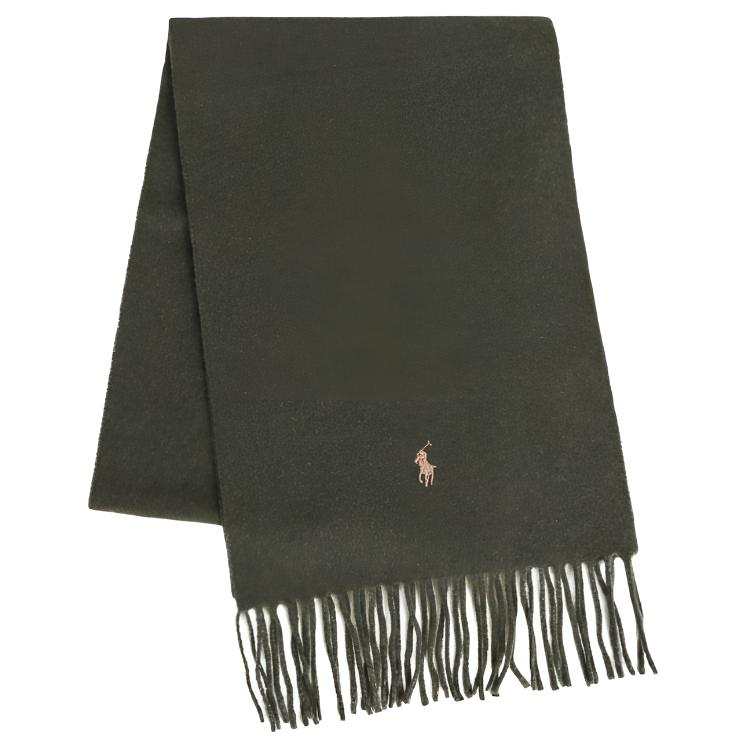 Polo Ralph Lauren Recycled Wool Knit Scarves Unisex Dark Green