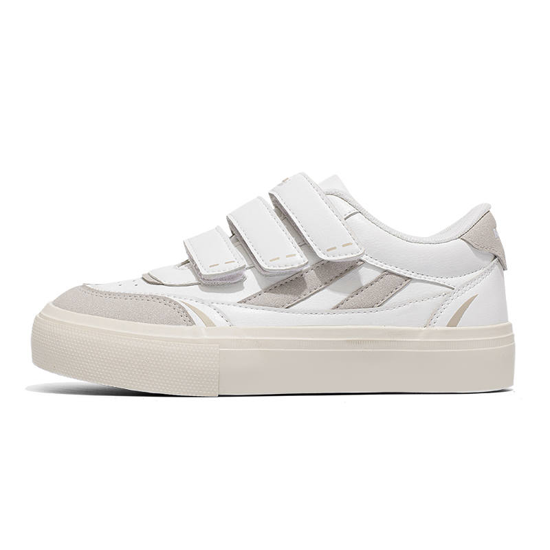 NSTCU Synthetic Leather Slip Resistant Lightweight Non slip Lightweight Low top Hook and loop Unisex White Gray