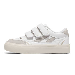 NSTCU Synthetic Leather Slip Resistant Lightweight Non slip Lightweight Low top Hook and loop Unisex White Gray