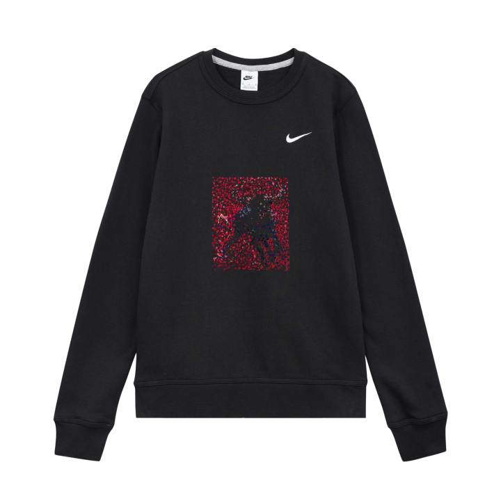 Nike Nike Club Sweatshirts Unisex Black Crew Neck Moderate Regular