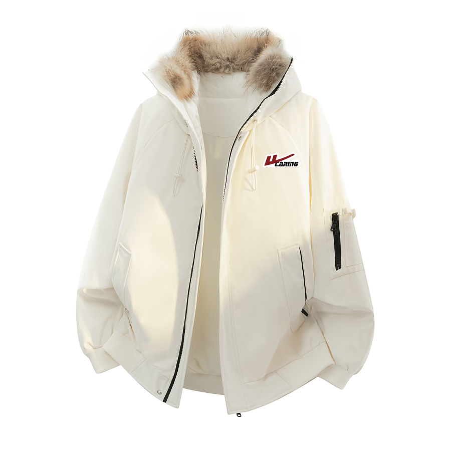 WARRIOR WARRIOR Down Jackets Unisex Hooded Thickened Parka Down Jacket