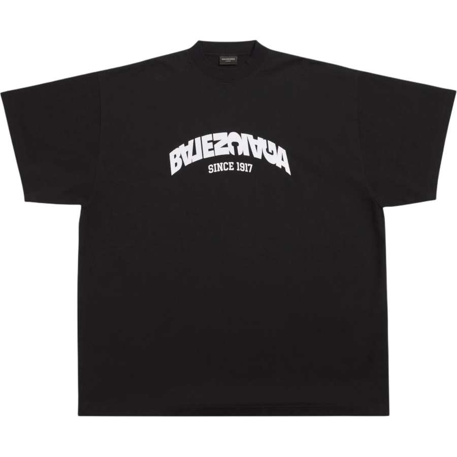 Balenciaga T Shirt Loose Fit Unisex Black