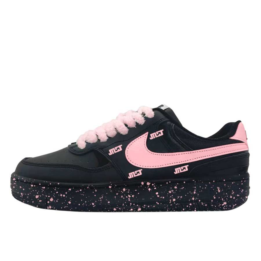 Nike Nike Gamma Force Night Sky Pink Catkin Leather Abrasion Resistant Low top Skateboard Shoes Women's Black Pink