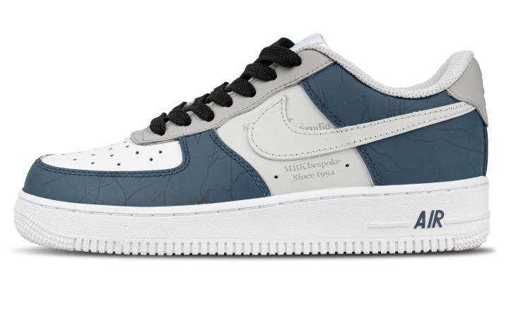 Nike Nike Air Force 1 Coverage Thermal Abrasion Resistant Low top Skateboard Shoes Unisex Dark Blue