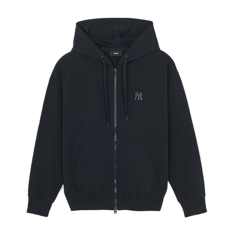 MLB Sweatshirts Unisex New York Yankees/Black Hooded Moderate Cardigan