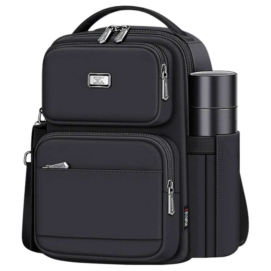 SEPTWOLVES Oxford Shoulder Bag, Crossbody Bag Large Men's Black