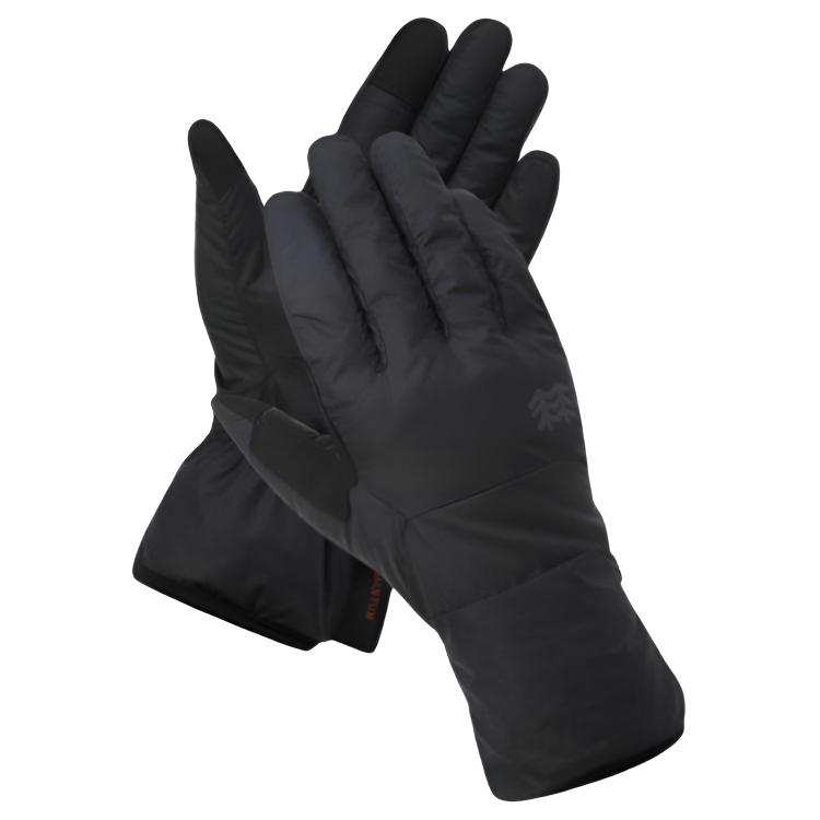 KOLON SPORT Artificial Leather, Outer/Lining 100% Nylon Sports Gloves Unisex Black