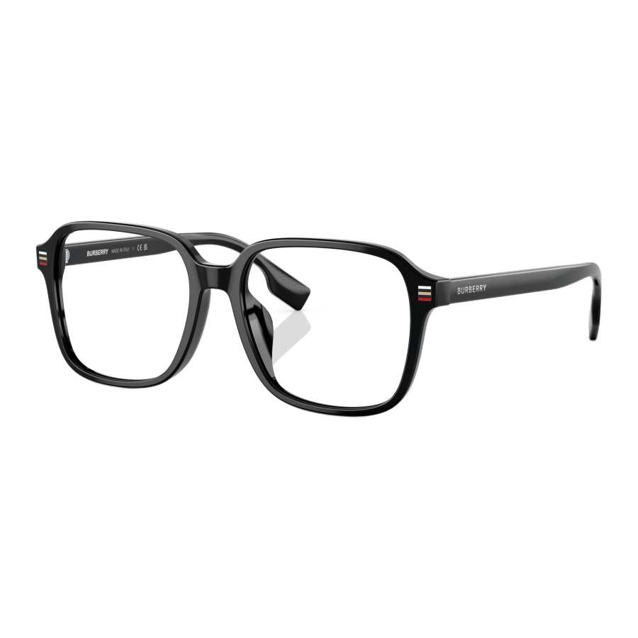 Burberry Plate Frame Square Prescription Glasses Men's Black