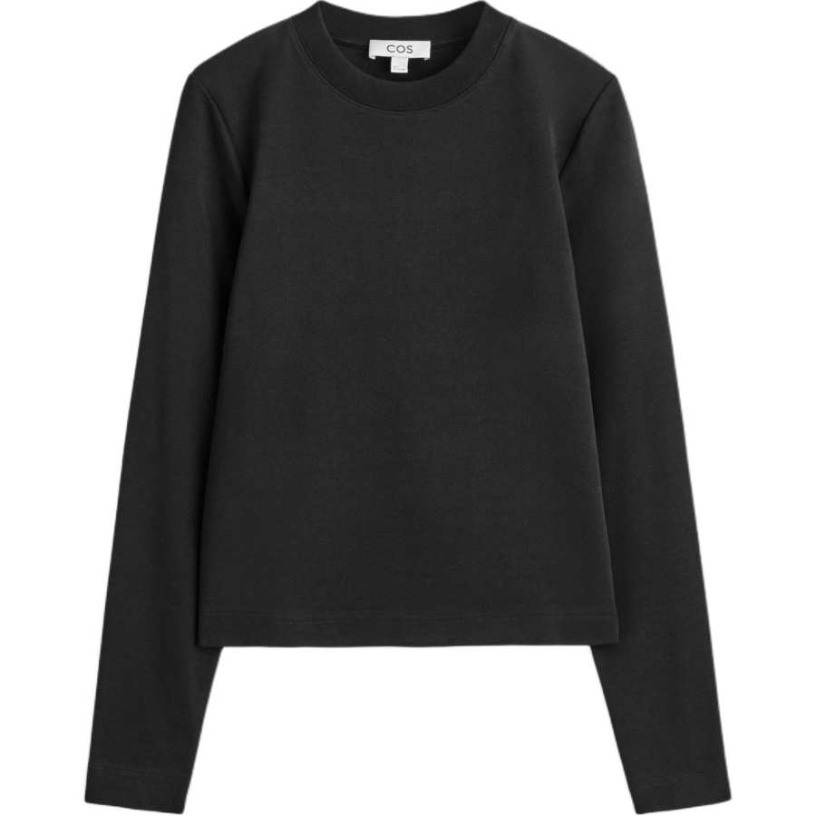 COS T Shirts Women's Black Crew Neck
