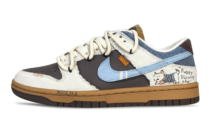 Nike Nike Dunk Mocha Bebe Suede Abrasion Resistant Abrasion Resistant Low top Skateboard Shoes Unisex Beige Brown