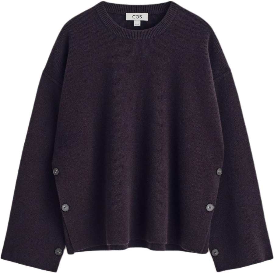COS Sweaters Women's Dark Brown Crew Neck Moderate Other