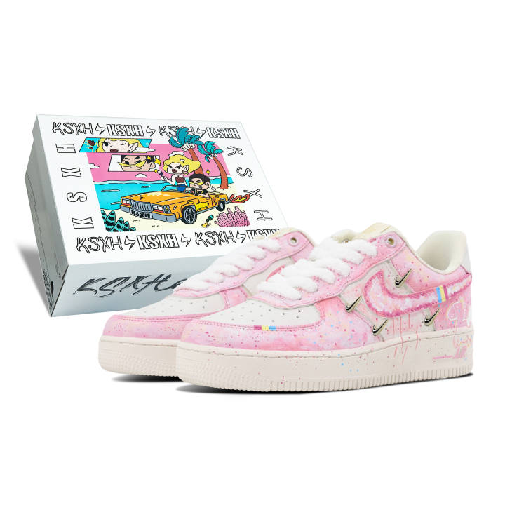 Nike Nike Air Force 1 Slip Resistant Slip Resistant Low top Skateboard Shoes Women's Pink