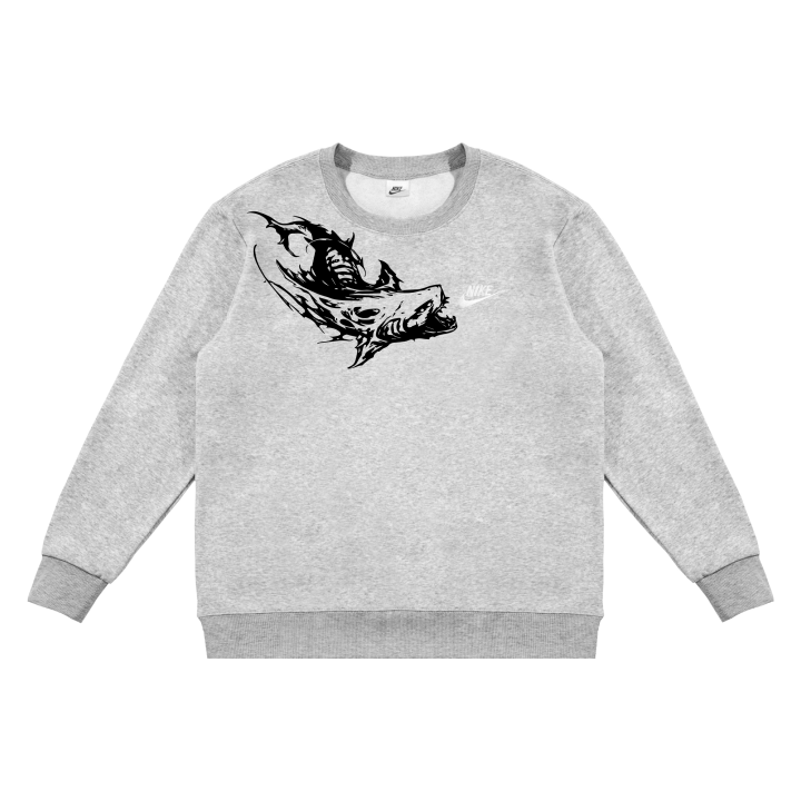 Nike Nike Sweatshirts Unisex Gray Crew Neck Moderate Regular