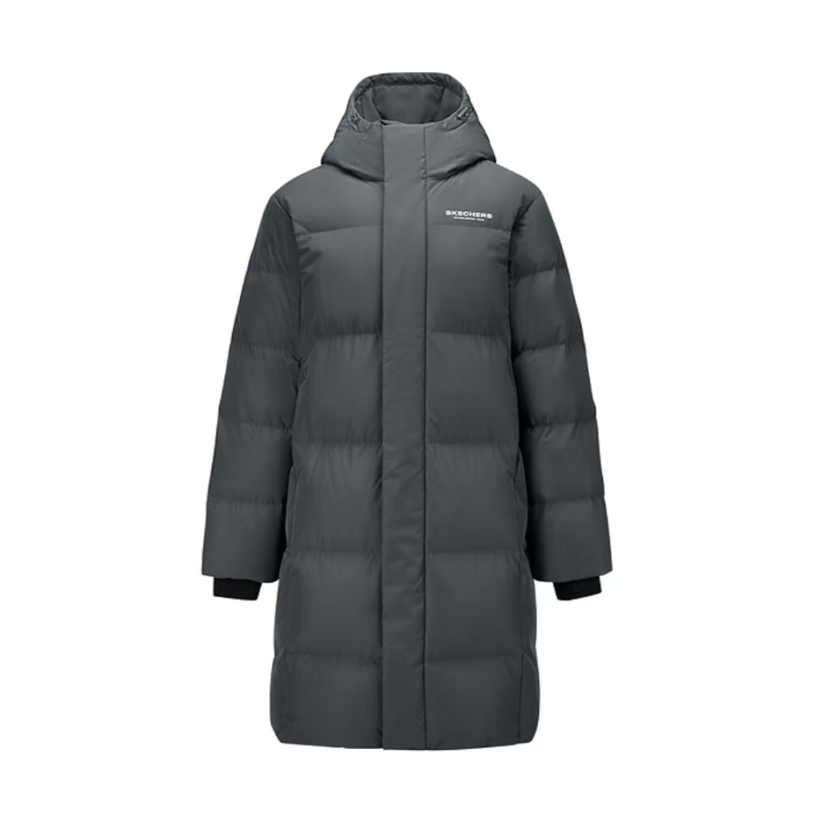 Skechers Down Jackets Men's Smoky Gray 013P Hooded Moderate