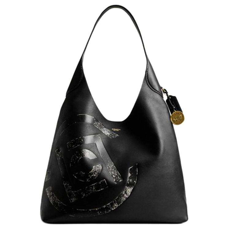 COACH X CLOT Collaboration Brooklyn Cow Leather Handbag, Shoulder Bag Large Women's Black