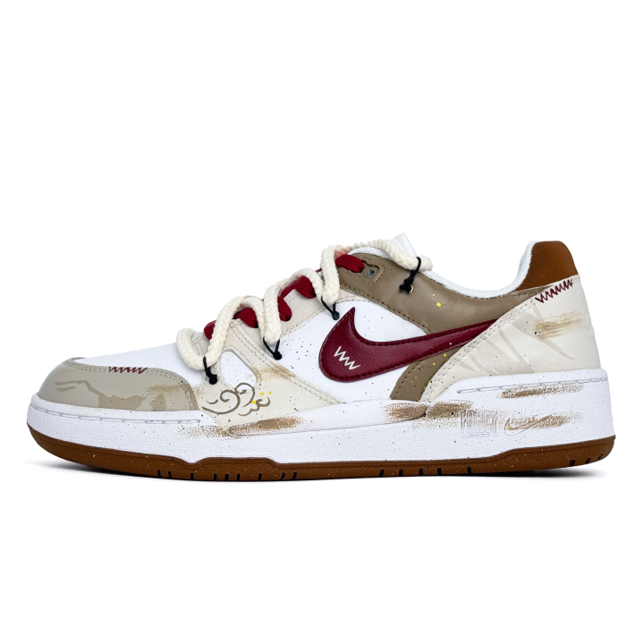 Nike Nike Full Force Immediate Success Abrasion Resistant Low top Skateboard Shoes Men's Red Brown New