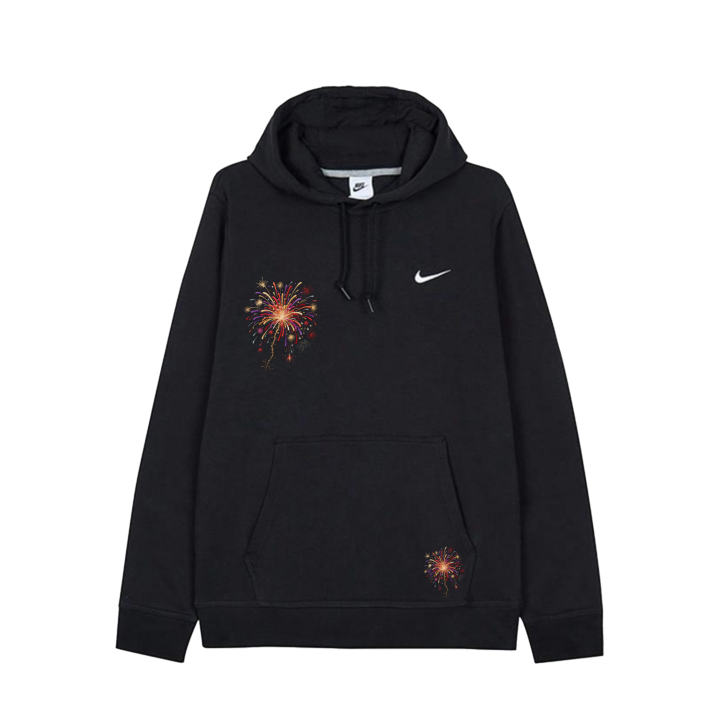 Nike Nike Sweatshirts Unisex Black/White Hooded Moderate Regular