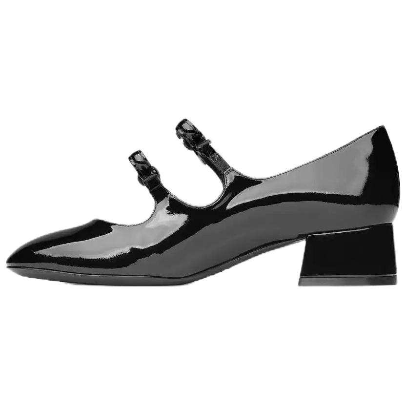 Stuart Weitzman Stuart Weitzman/SW Pearl Block Heel Mary Jane Shoes 3.5cm Women's Black