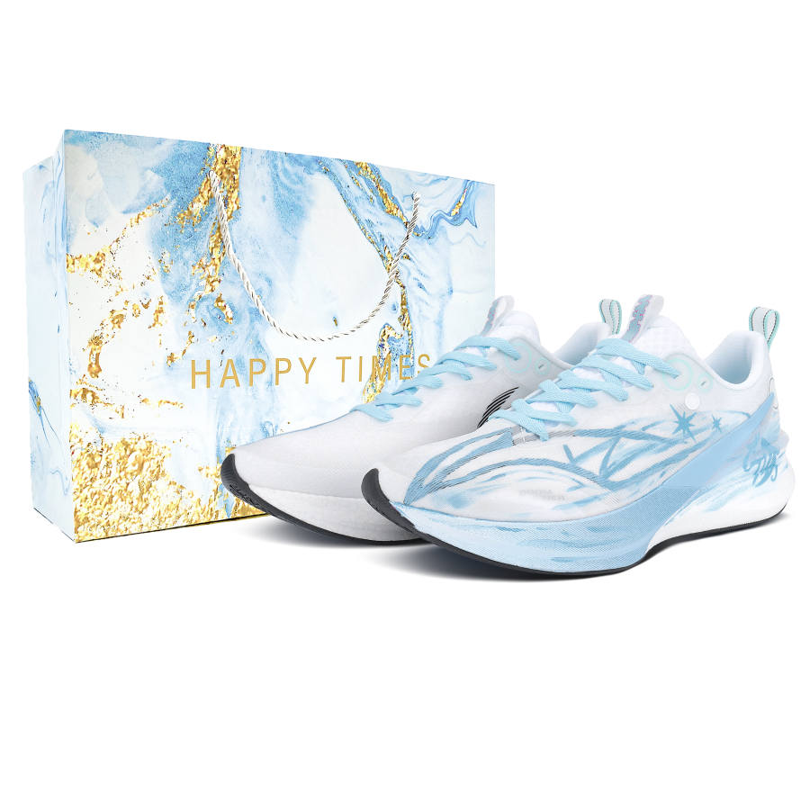 Li-Ning Li Ning Red Hare 8PRO Textile Cushioning, Wear Resistant Low top Casual Running Shoes Unisex Blue White