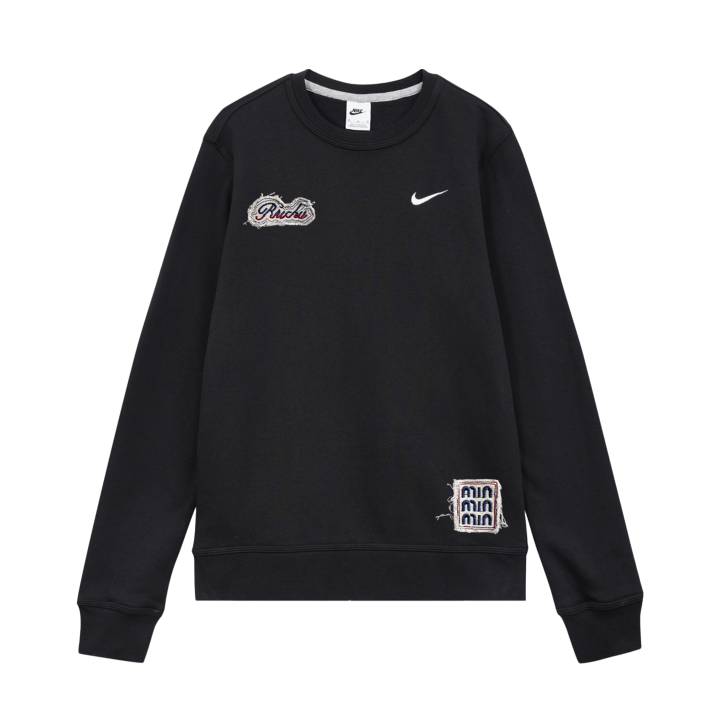 Nike Nike Club Sweatshirts Unisex Black Crew Neck Moderate Regular