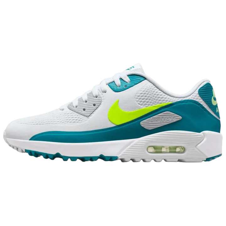 Nike Nike Air Max 90 Breathable Support Golf Shoes Unisex White Green