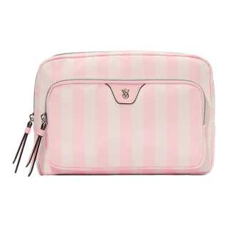 Victoria's Secret Heritage Stripe Makeup Bags Portable Storage