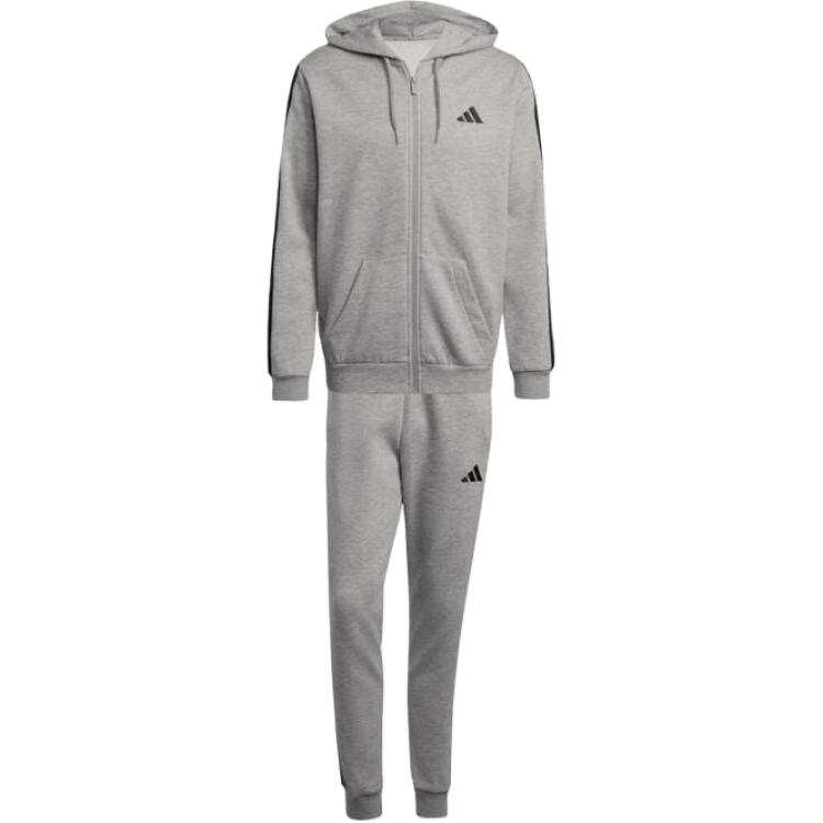 Adidas Adidas Casual Sportswear Men's Set Gray Hooded Moderate