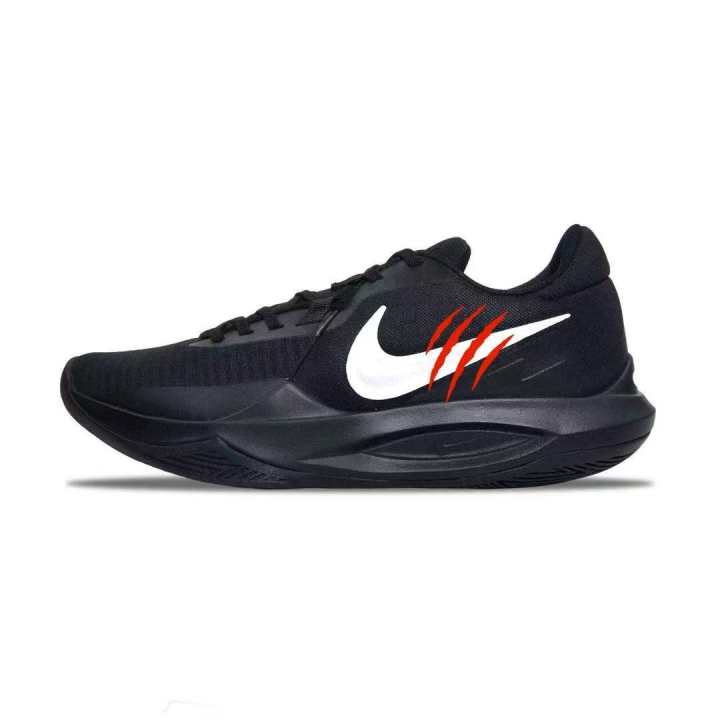 Nike Nike Precision 6 Abrasion Resistant Abrasion Resistant Low top Basketball Shoes Men's Black Red