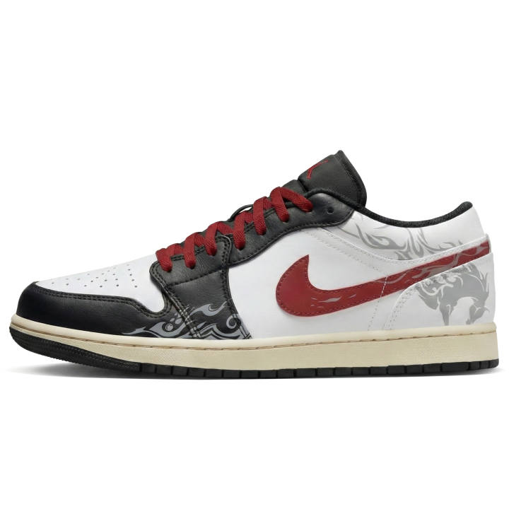 Jordan Jordan Air Jordan 1 Low CNY Horse Year, Three Times Laboratory, Phoenix Fire Sky Abrasion Resistant Abrasion Resistant