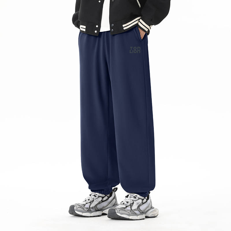 Tonlion Casual Pants Unisex Thickened And Fleece Lined Cuffed Pants