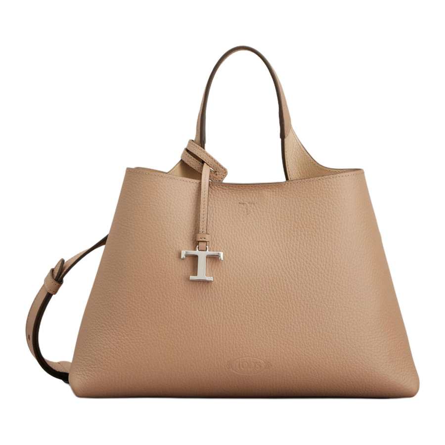 TOD'S Timeless Cow Leather Handbag Small Women's Coffee