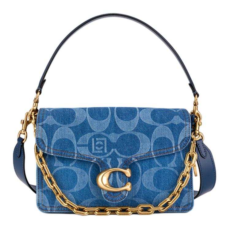 COACH CLOT Collaboration Tabby Fabric Handbag Medium Women's Dark Indigo