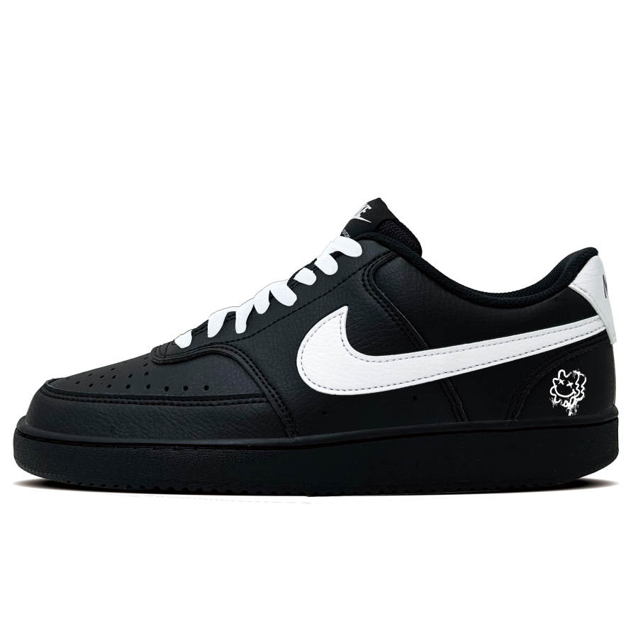 Nike Nike Court Vision 1 Cyber Abrasion Resistant Abrasion Resistant Low top Skateboard Shoes Men's Black White