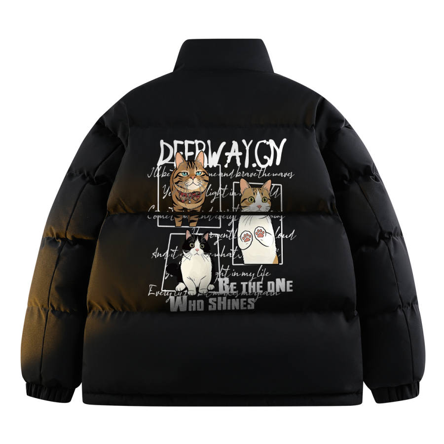 DEERWAY DEERWAY Puffer Jackets Unisex Lapel Thickened Padded Puffer Jacket