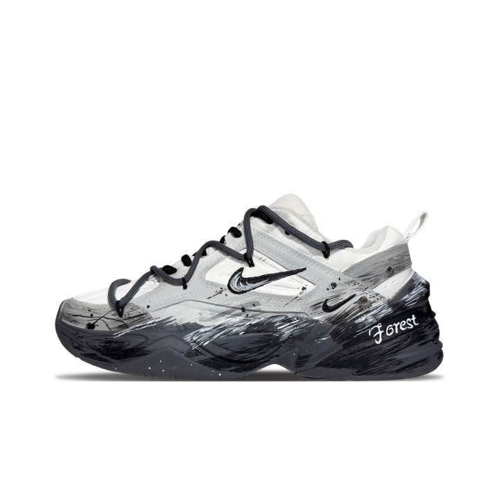 Nike Nike M2K Tekno Snow Forest Abrasion Resistant Slip Resistant Low top Chunky Sneakers Women's Gray White