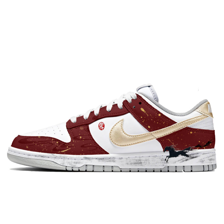 Nike Nike Dunk Galloping Horse Imprint Cushioning Lightweight Low top Skateboard Shoes Men's