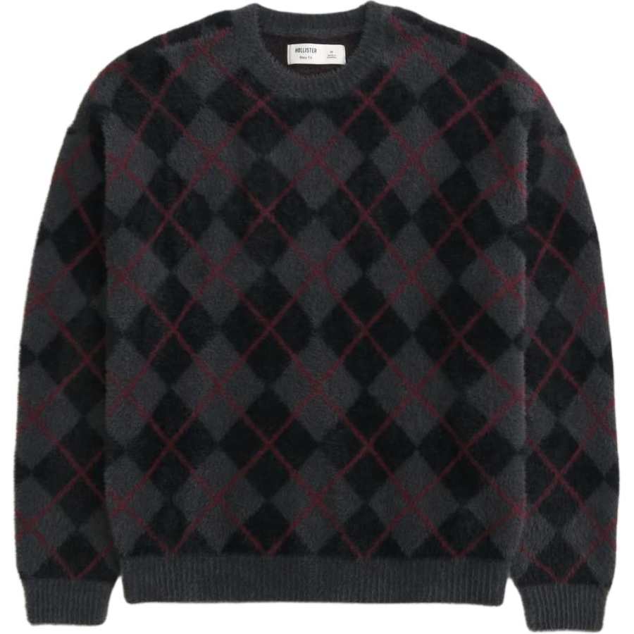 Hollister/ Knitwear Men's Dark Gray Crew Neck Moderate Straight Fit