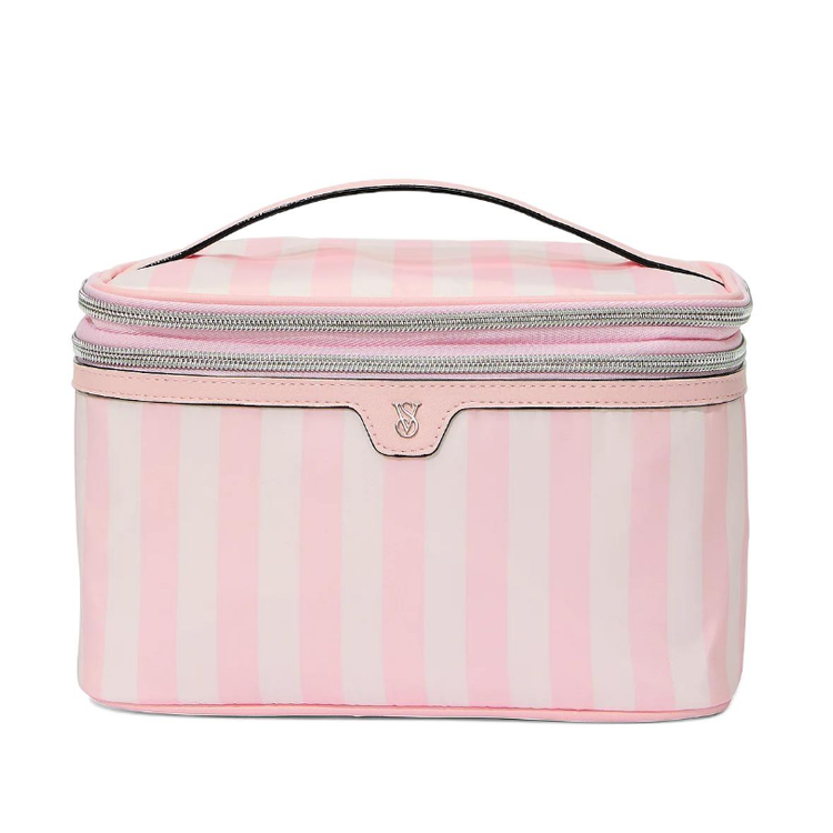 Victoria's Secret Traditional Stripes Makeup Bags Portable Storage