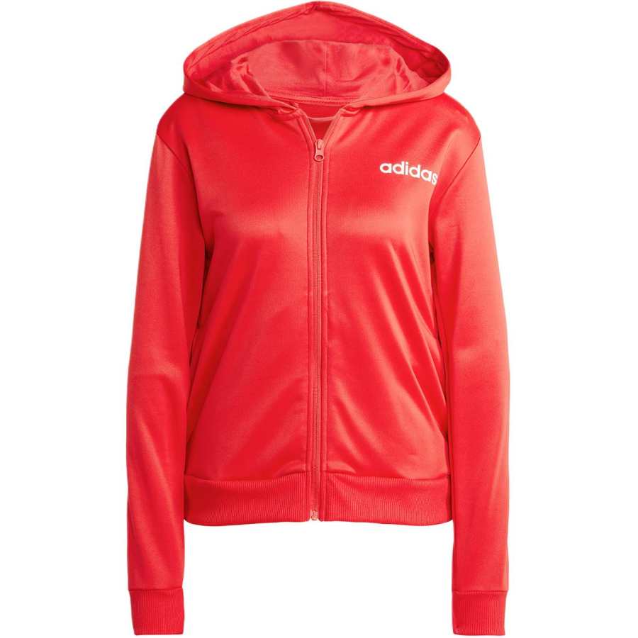 Adidas Adidas Casual Suits Women's Set Red+Black Hooded Moderate