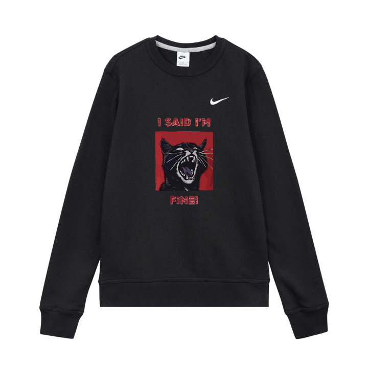 Nike Nike Sweatshirts Unisex Black Crew Neck Moderate Regular