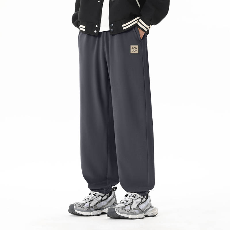 Tonlion Casual Pants Unisex Thickened And Fleece Lined Cuffed Pants