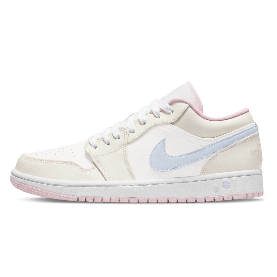 Jordan Jordan Air Jordan 1 Sky Synthetic Leather, Leather Cushioning Abrasion Resistant Low top Skateboard Shoes Women's