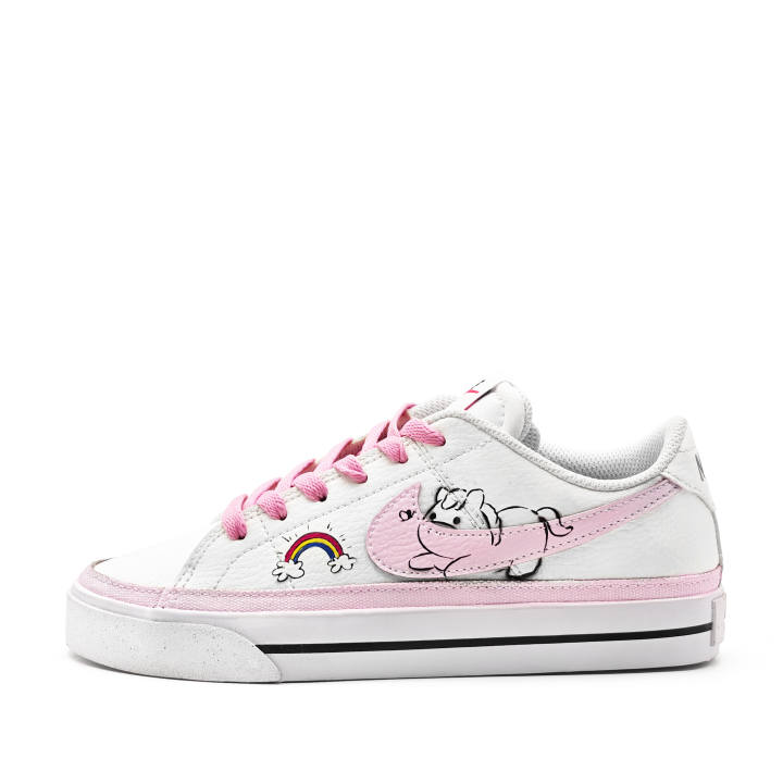 Nike Nike Court Legacy Rainbow Shiro Horse Artificial Leather Abrasion Resistant Lightweight Waterproof