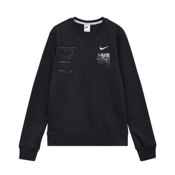 Nike Nike Club Sweatshirts Unisex Black Crew Neck Moderate Regular
