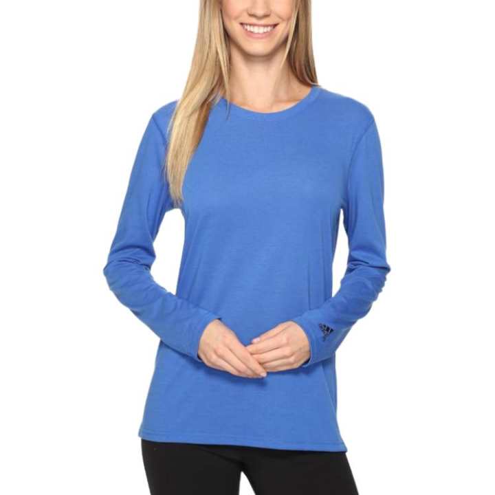 Adidas Adidas T Shirts Women's Blue Crew Neck