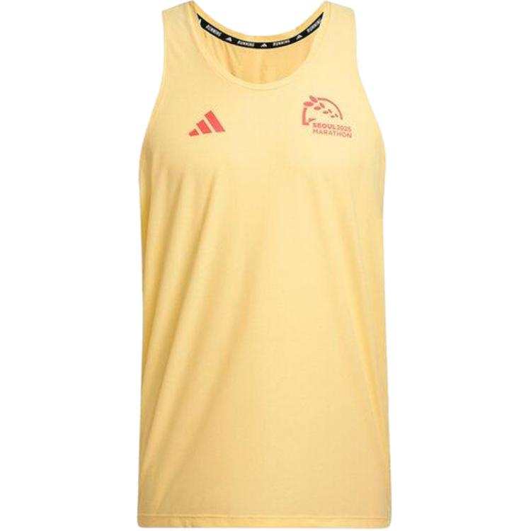 Adidas Adidas Tank Tops Men's Yellow Crew Neck Moderate Other